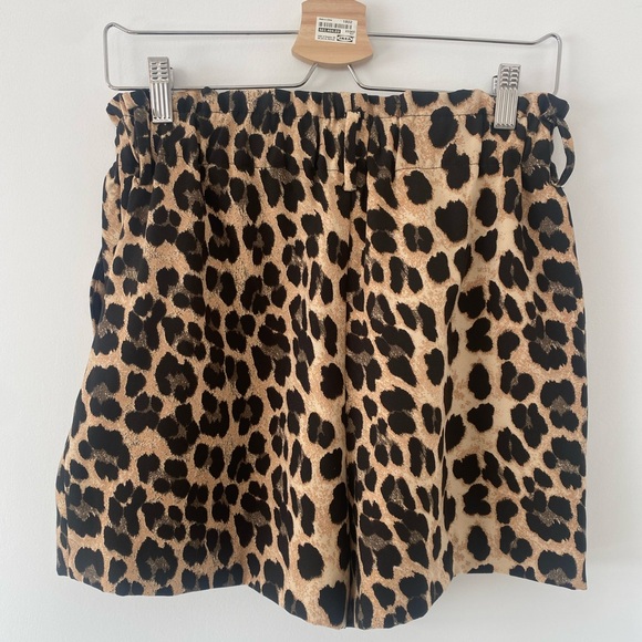 Zara Leopard Print Shorts Skort - Black & Tan - Picture 4 of 4
